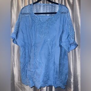 Blue Lace Women's Top - brand new